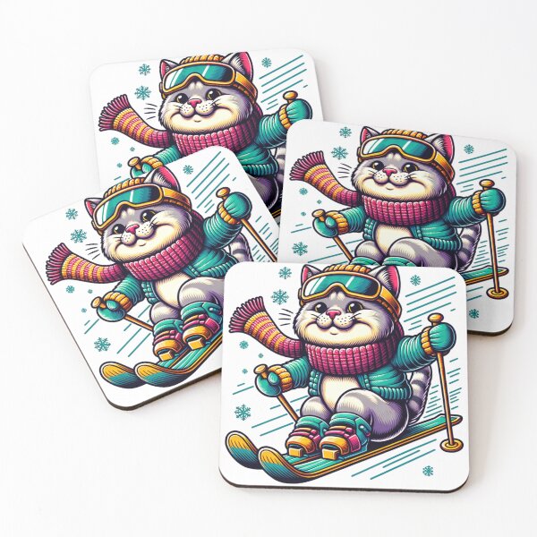Item preview, Cat Skiing Funny Cat Lover Gift  designed and sold by HosvPrint .s.