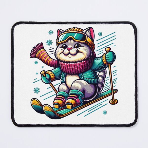 Item preview, Cat Skiing Funny Cat Lover Gift  designed and sold by HosvPrint .s.