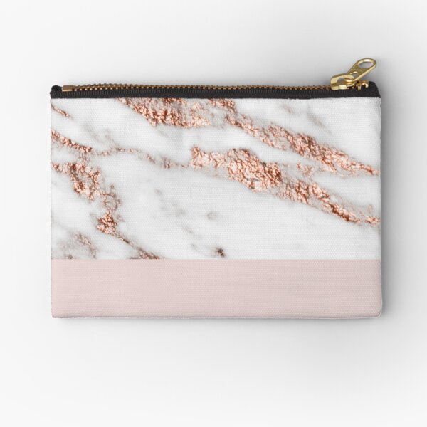 Blushing rose gold marble II Zipper Pouch