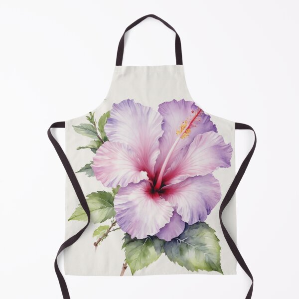 Artikelvorschau, Blumenplakat - Aquarellmalerei einer lila Hibiskusblüte entworfen und verkauft von Museum Of Non-Existing Art.