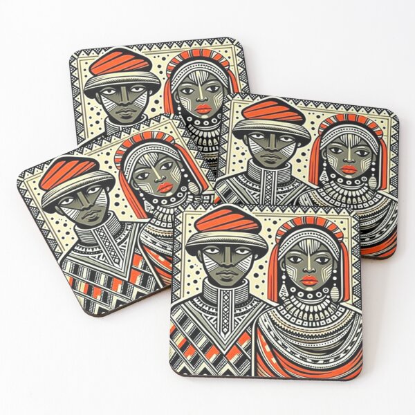 Item preview,  .The Weary Faces of Africa: Depicting Traditional Attire. designed and sold by Colorful-Garden.