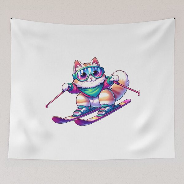 Item preview, Cat Skiing Funny Cat Lover Gift  designed and sold by HosvPrint .s.