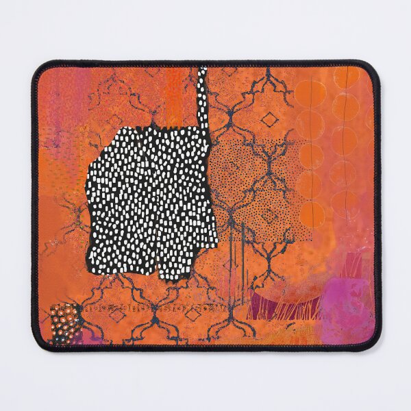 Item preview, Rust Lattice 2 Abstract Art in Orange, Fuchsia, Black & White designed and sold by Sheree Burlington.