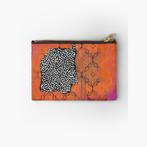Item preview, Rust Lattice 2 Abstract Art in Orange, Fuchsia, Black & White designed and sold by Sheree Burlington.