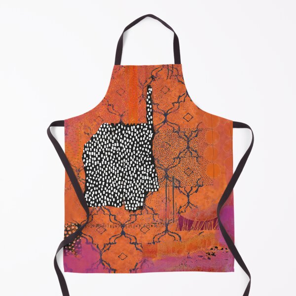 Item preview, Rust Lattice 2 Abstract Art in Orange, Fuchsia, Black & White designed and sold by Sheree Burlington.