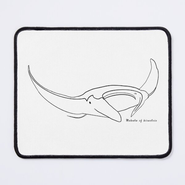 Item preview, Manta ray outline BLACK with Latin name designed and sold by heatherwestt.
