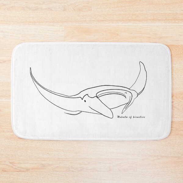 Item preview, Manta ray outline BLACK with Latin name  designed and sold by heatherwestt.