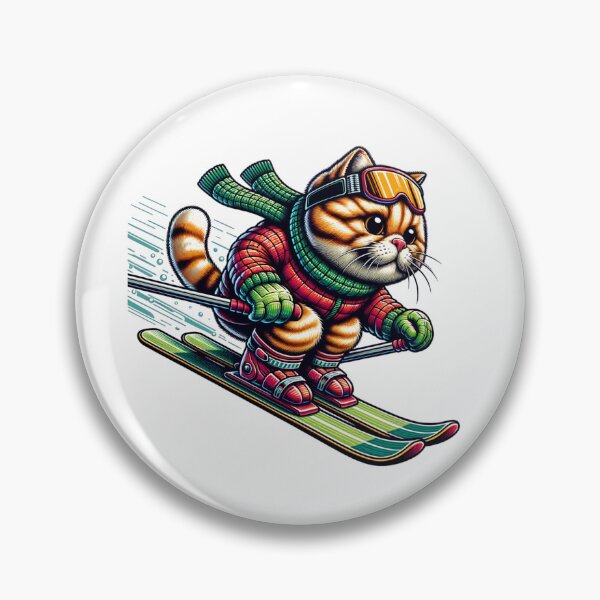 Item preview, Cat Skiing Funny Cat Lover Gift  designed and sold by HosvPrint .s.