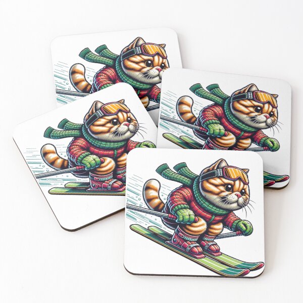 Item preview, Cat Skiing Funny Cat Lover Gift  designed and sold by HosvPrint .s.
