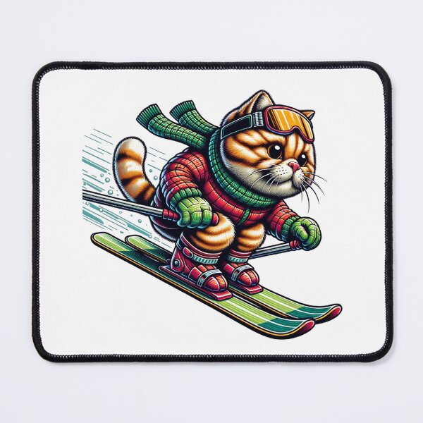 Item preview, Cat Skiing Funny Cat Lover Gift  designed and sold by HosvPrint .s.
