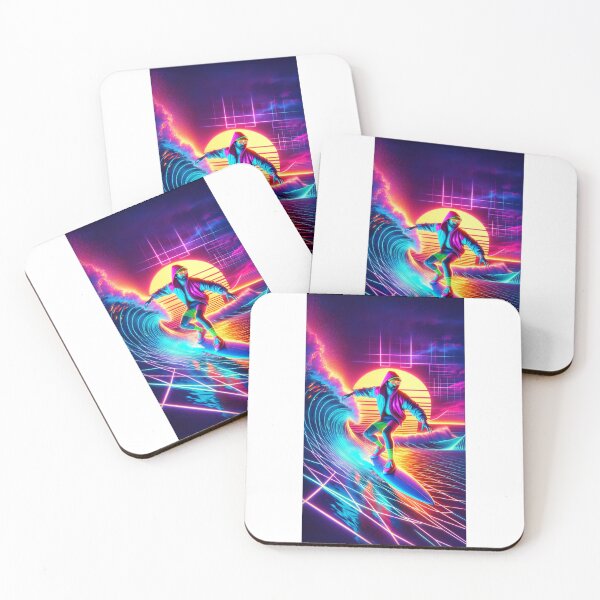 Item preview, Neon Wave Surfer: A Retro-Futuristic Adventure designed and sold by DreamAlongArt.