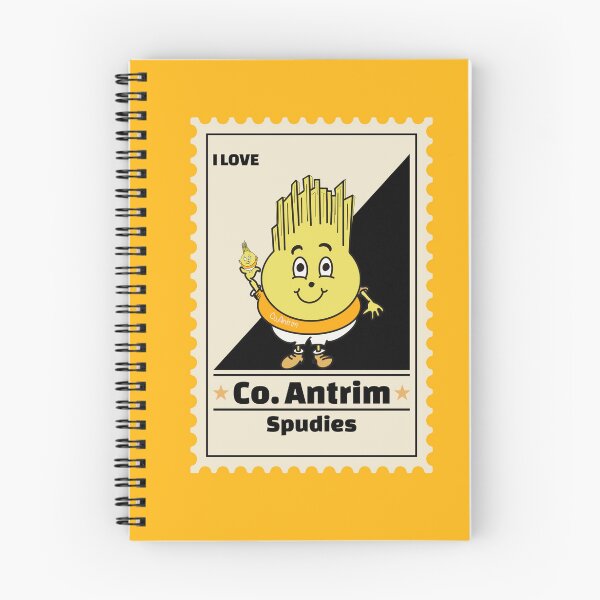 Aperçu de l'œuvre Co. Antrim Spudies Timbre Célébrez l'Irlande – Cadeaux irlandais mascottes créée et vendue par Spudies.