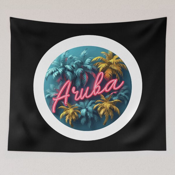 Item preview, Aruba (with White Border and Neon Lettering) designed and sold by VelvetRoom.