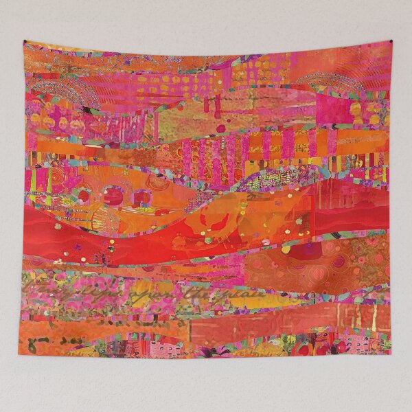 Item preview, Firewalk Abstract Art in Red, Orange, Pink, Gold  designed and sold by Sheree Burlington.