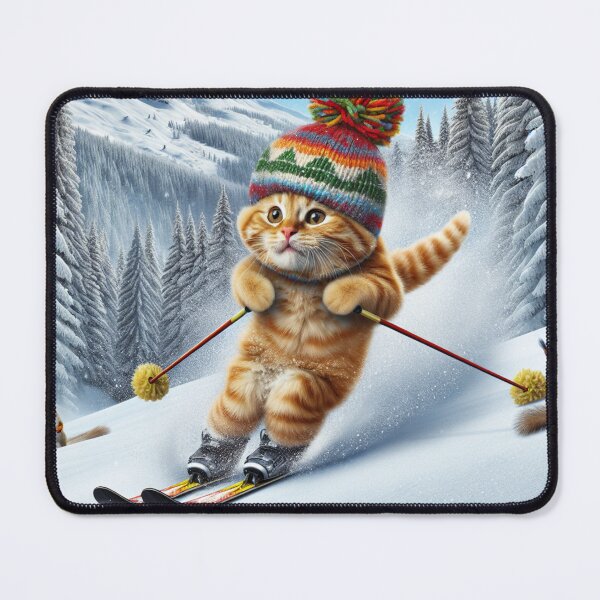 Item preview, Cat Skiing Funny Cat Lover Gift designed and sold by HosvPrint .s.