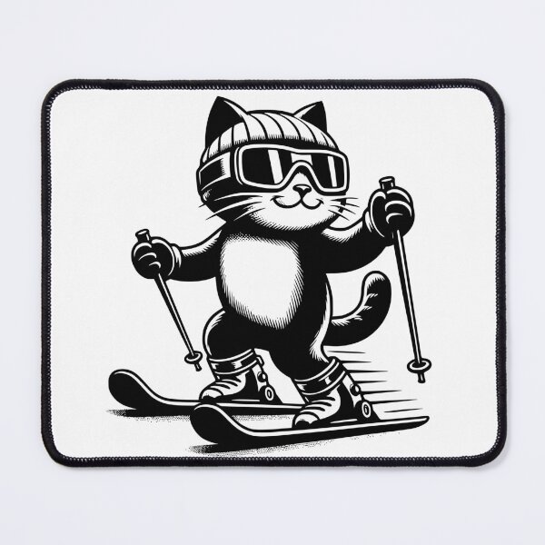 Item preview, Cat Skiing Funny Cat Lover Gift  designed and sold by HosvPrint .s.