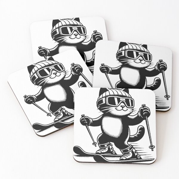 Item preview, Cat Skiing Funny Cat Lover Gift  designed and sold by HosvPrint .s.