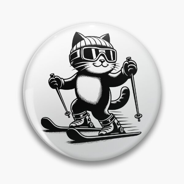 Item preview, Cat Skiing Funny Cat Lover Gift  designed and sold by HosvPrint .s.