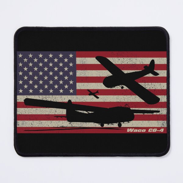 Item preview, Waco CG-4 WW2 Military Glider Plane Patriotic USA Flag Silhouettes designed and sold by MilitaryMart.
