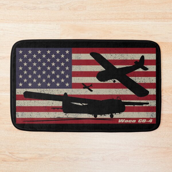 Item preview, Waco CG-4 WW2 Military Glider Plane Patriotic USA Flag Silhouettes designed and sold by MilitaryMart.