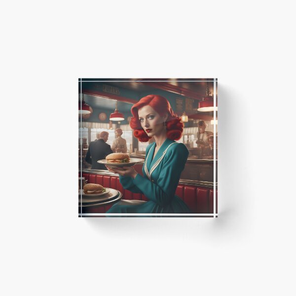 Item preview, Woman at a 1930s diner designed and sold by Andremus.
