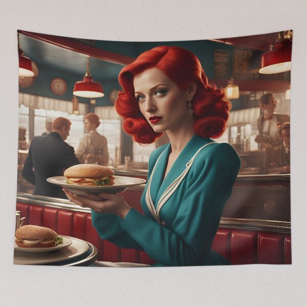 Item preview, Woman at a 1930s diner designed and sold by Andremus.
