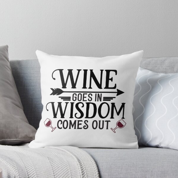 Item preview, Wine Goes in Wisdom Comes Out designed and sold by ColorFlowArt.