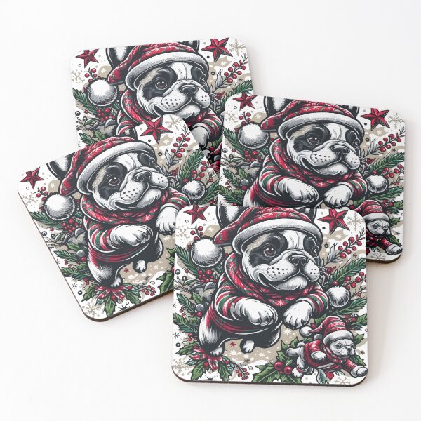 Item preview, French Bulldog/Frenchie Holly and Ivy Hurdles designed and sold by bjrocket89.