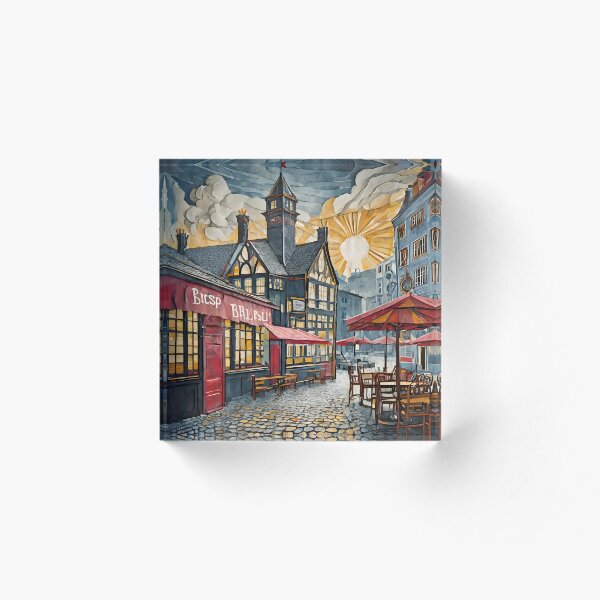 Aperçu de l'œuvre Paper Art - Le Pub Britannique créée et vendue par Dan Farsaci.