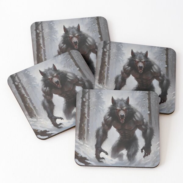Item preview, Werewolf Portrait Painting designed and sold by HecatesDelights.
