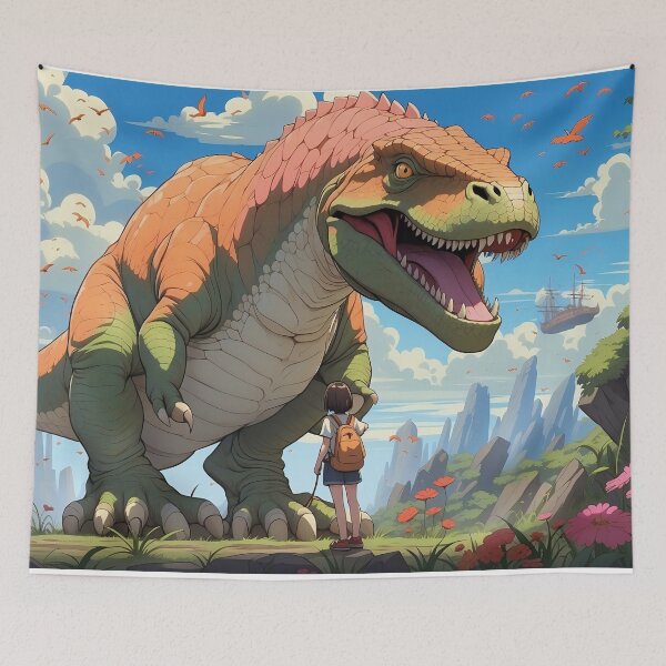 Item preview, A Child’s Adventure with a Friendly Dinosaur designed and sold by ArtComixHaven.