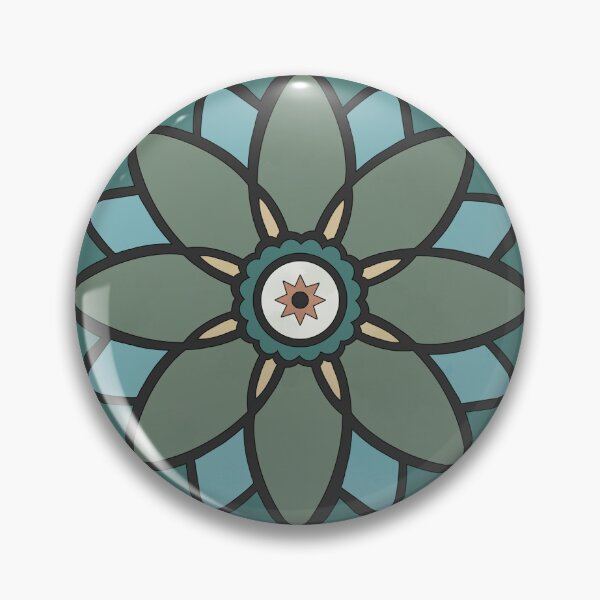 Item preview, Teal Floral Tile Reproduction designed and sold by MadeByGeeClowes.