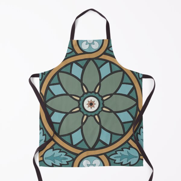 Item preview, Teal Floral Tile Reproduction designed and sold by MadeByGeeClowes.