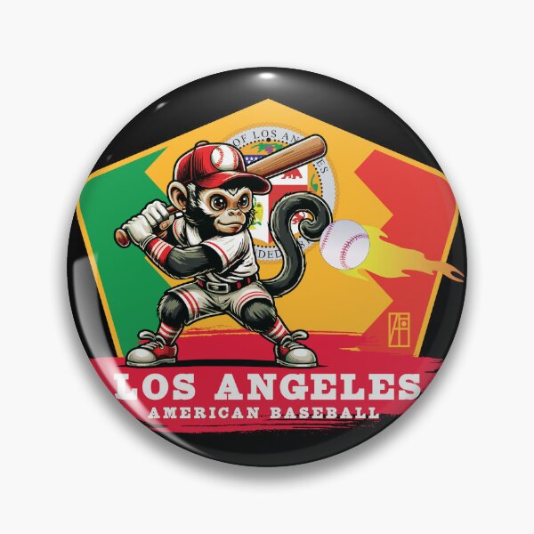 Item preview, USA - American BASEBALL - Los Angeles - Baseball mascot - Los Angeles baseball designed and sold by ArtProjectShop.