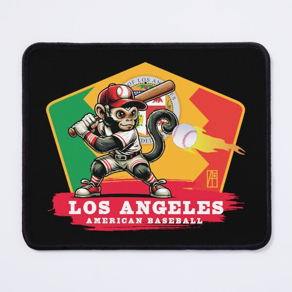 Item preview, USA - American BASEBALL - Los Angeles - Baseball mascot - Los Angeles baseball designed and sold by ArtProjectShop.