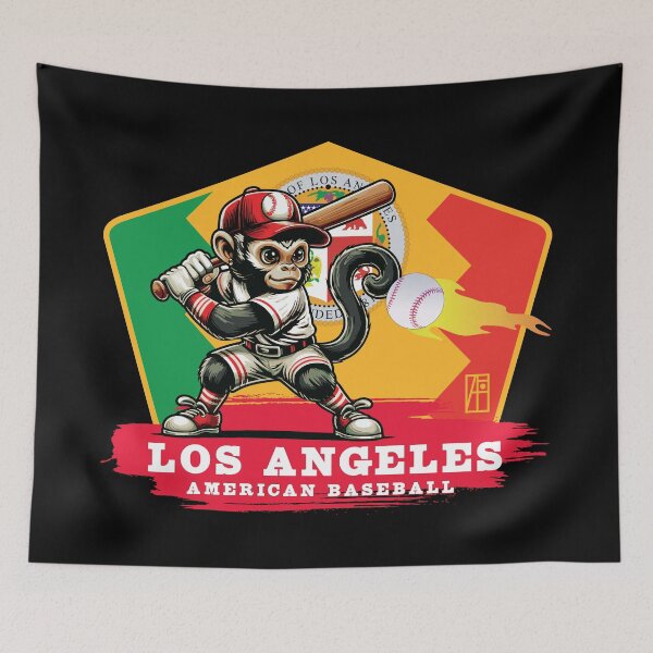 Item preview, USA - American BASEBALL - Los Angeles - Baseball mascot - Los Angeles baseball designed and sold by ArtProjectShop.