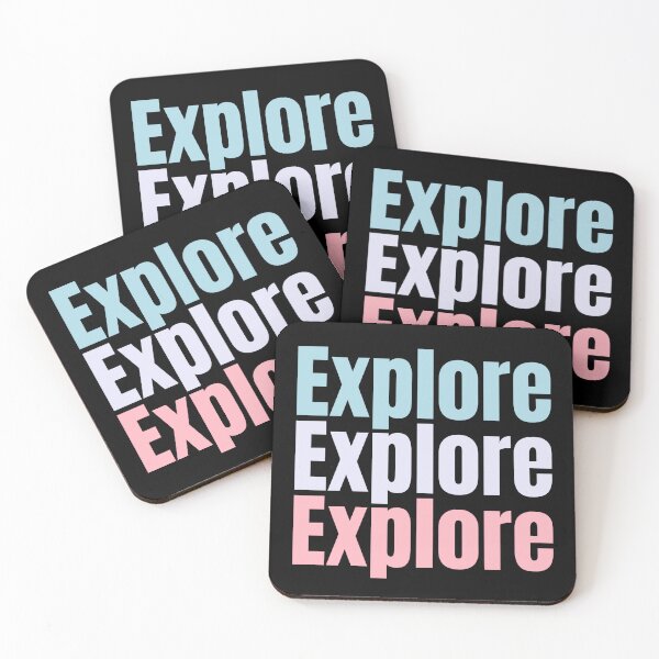 Item preview, Explore, Explore, Explore repeated 3 times design with light colours. explore the world and travel designed and sold by LewaTahami.