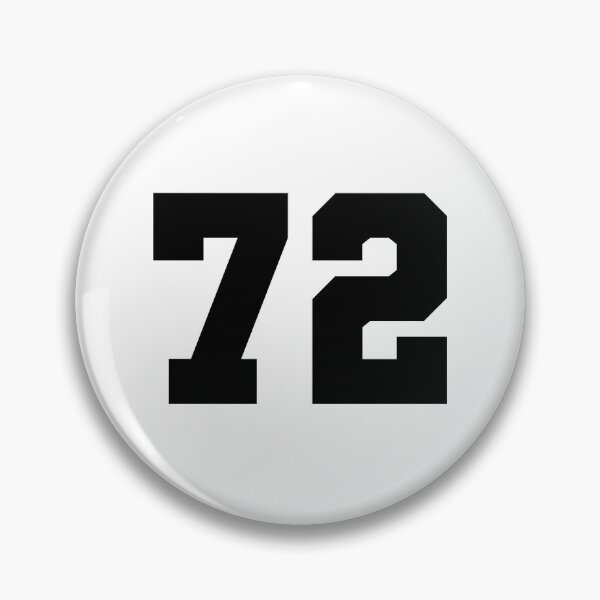 Artikelvorschau, 72, zweiundsiebzig, schwarz, Fußballliga entworfen und verkauft von Numbers-Art.