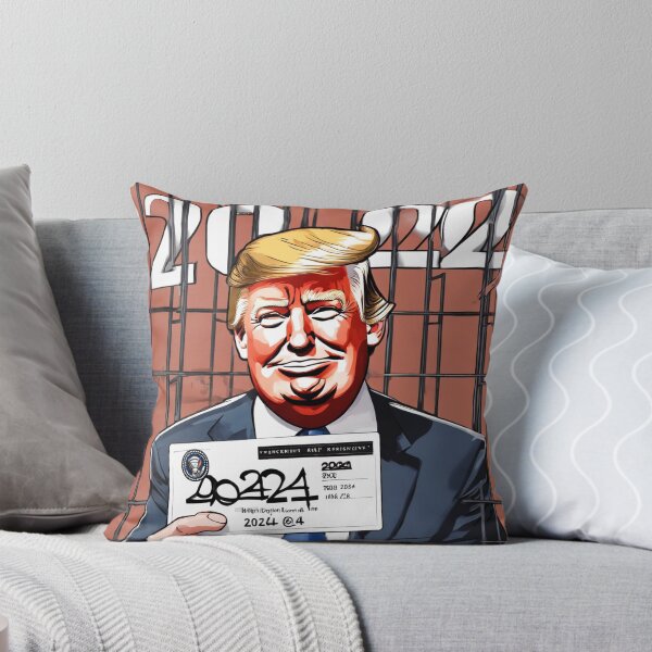 Item preview, "2024 Election Satire Art: Trump Caricature with American Flag - Bold Political Statement Tee" designed and sold by wrldofshirts444.