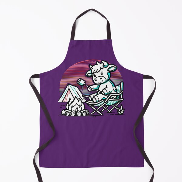 Item preview, Funny Cow Camper Toasting Marshmallows designed and sold by greenwhite25.