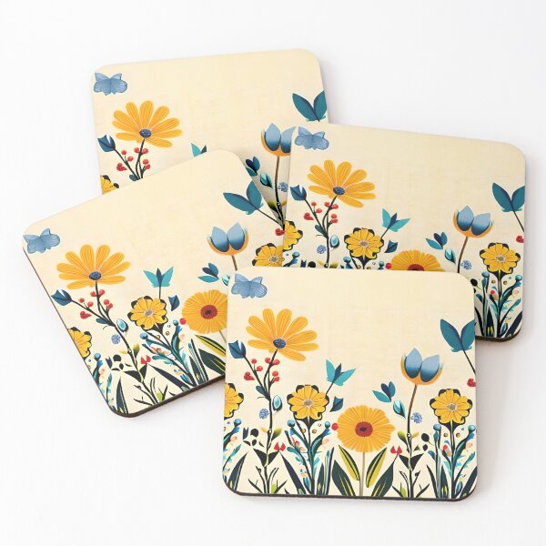 Item preview, Floral Art Elegant & Royal Yellow Daisy Wildflowers Pattern designed and sold by Zeporas Castle.