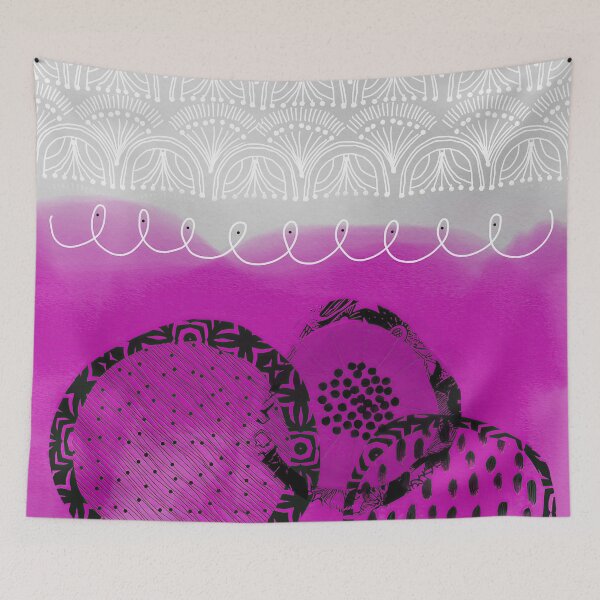 Item preview, Fuchsia Rings Abstract Art designed and sold by Sheree Burlington.