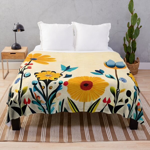 Item preview, Floral Art Elegant & Royal Yellow Daisy Wildflowers Pattern designed and sold by Zeporas Castle.