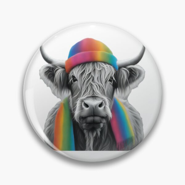 Item preview, Highland Cow Rainbow Hat designed and sold by Zenvo.
