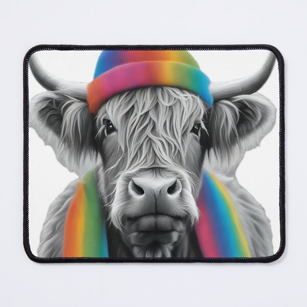 Item preview, Highland Cow Rainbow Hat designed and sold by Zenvo.
