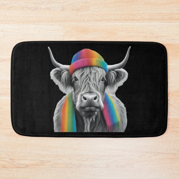 Item preview, Highland Cow Rainbow Hat designed and sold by Zenvo.