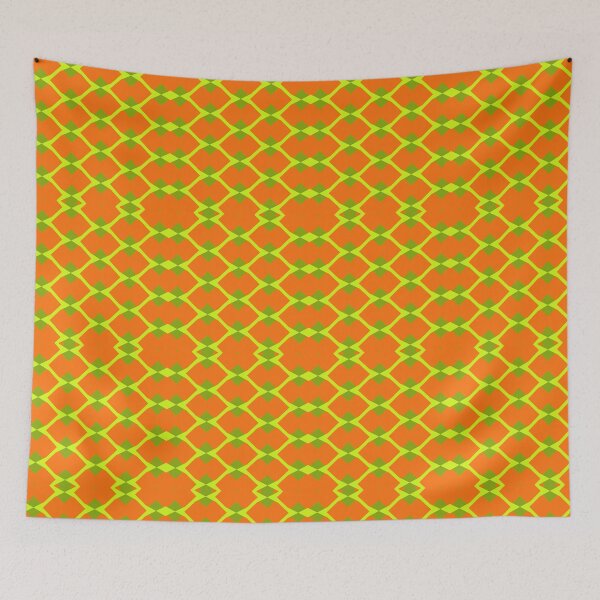 Item preview, Orange with Green Diamond Pattern designed and sold by AStar17.