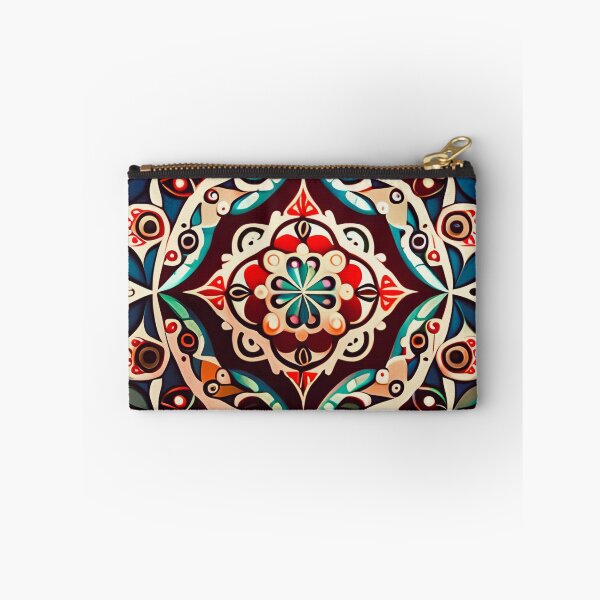 Aperçu de l'œuvre Filigree Art Elegant Royal Teal & Red Pointed Flower créée et vendue par Zeporas Castle.