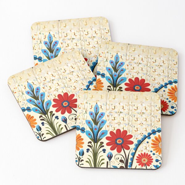 Item preview, Floral Art Elegant & Royal Colorful Wildflowers Beige Pattern designed and sold by Zeporas Castle.