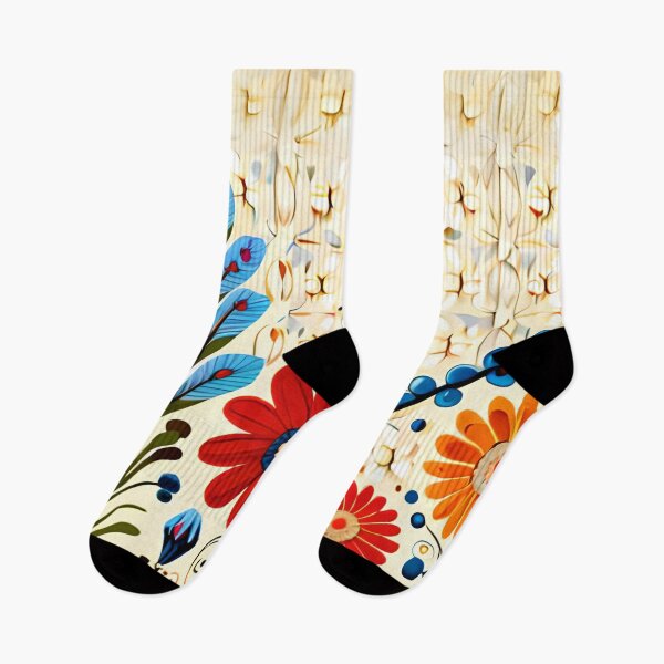 Item preview, Floral Art Elegant & Royal Colorful Wildflowers Beige Pattern designed and sold by Zeporas Castle.
